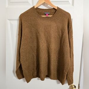 Vince Camuto Tan Brown Crewneck Sweater Size Large